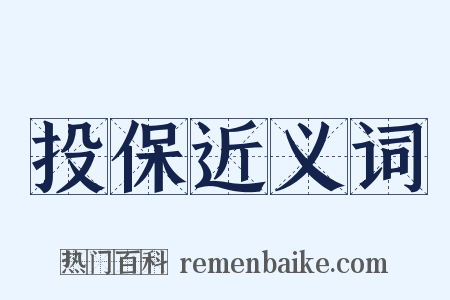 投保近义词是什么意思的图片